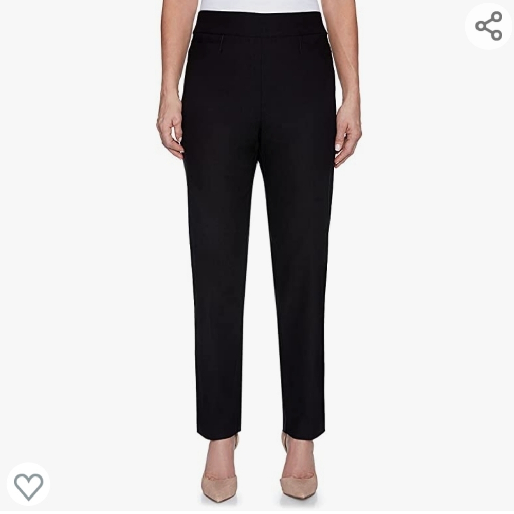 Alfred Dunner Women's Sateen Short Ankle Length Pant Size 10